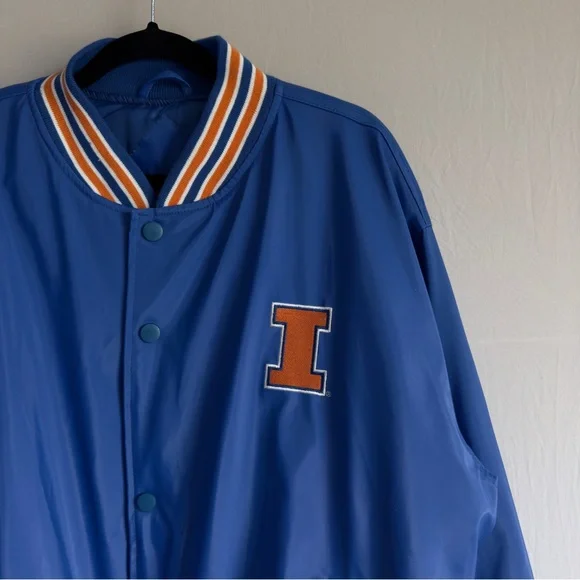 Steve & Barry's Blue Varsity Jacket with Orange Accents